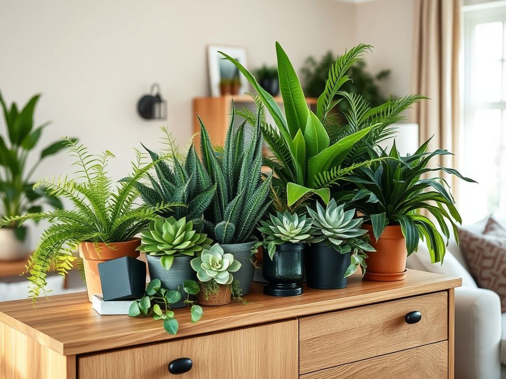 Rośliny na komodę w salonie: jak wybrać i pielęgnować z uwzględnieniem światła i przestrzeni