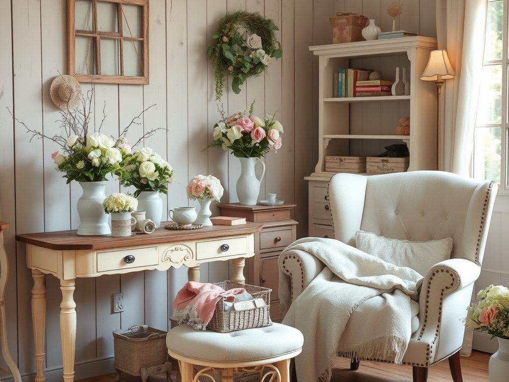 Styl shabby chic we wnętrzach: jak łączyć pastelową elegancję z nostalgicznym urokiem i praktycznymi dodatkami