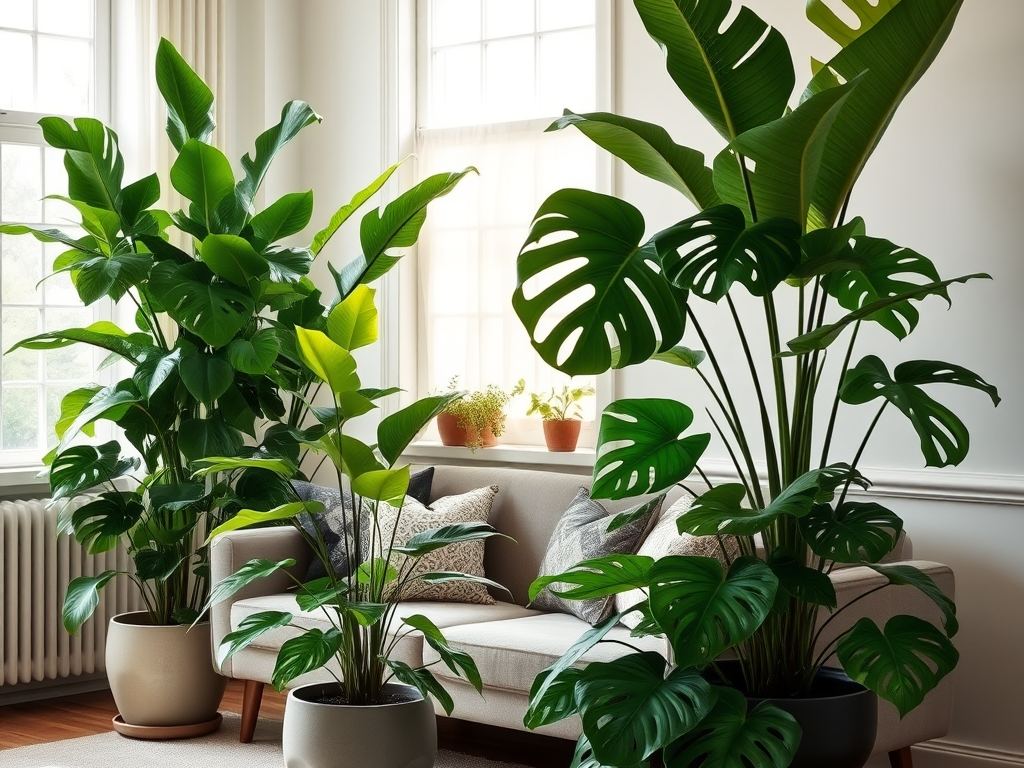 Rośliny do salonu na podłogę: jak wybrać i pielęgnować efektowne duże rośliny doniczkowe